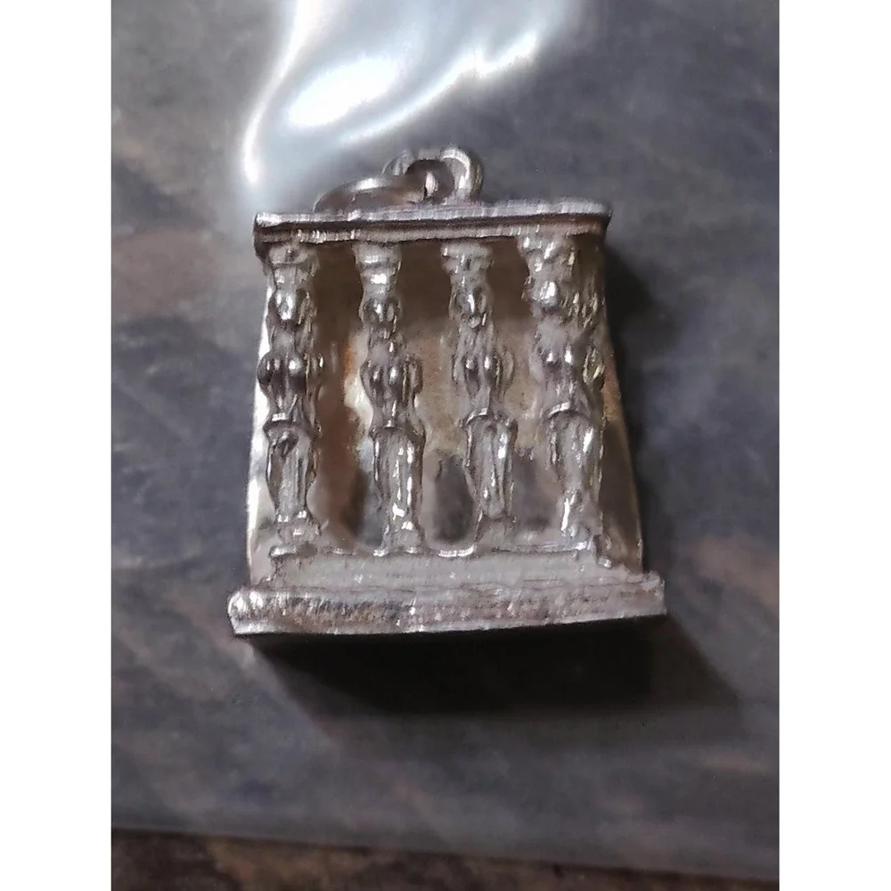 Caryatid temple charm pendant Porch of the Caryatids Erechtheion Acropol vintage